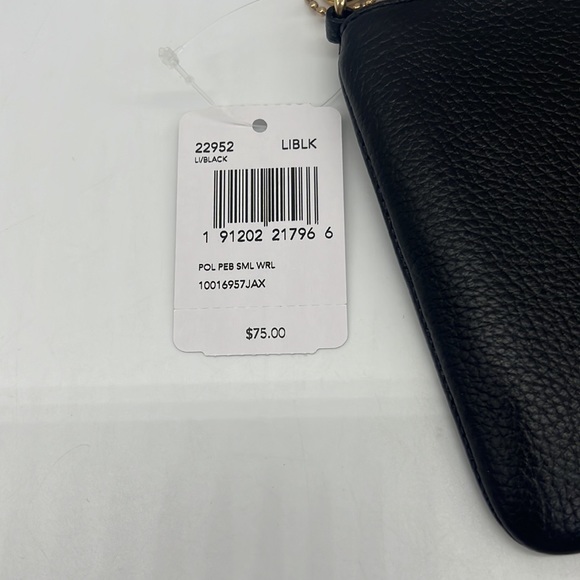 Coach Small Wristlet Light Gold/Black - Picture 10 of 13